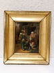 19th century 
painting oil on 
plate unsigned 
Measure 20 x 
17.5cm. 
Candlestick 
11.5 x 9.5cm.