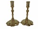 Pair brass 
candle light 
holders from 
around 1780 to 
1810. 
Height 16.5 
cm.
Well kept ...