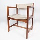Armchair in 
mahogany and 
light fabric of 
Danish design 
manufactured by 
Søborg 
Furniture in 
the ...