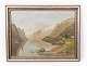 Painting on 
canvas with 
nature motif 
and gilded 
frame, signed 
AN 31-36 from 
the 1930s.
40 x 51 cm.