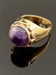 14 carat gold 
ring size 59 
with with 
amethyst 
stamped 585 
GIFA item 
466471