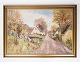 Painting on 
canvas with 
nature motif 
and gilded 
frame, unknown 
signature from 
the 1920s.
78 x ...