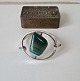 Tone Vigeland 
vintage 
bracelet in 
sterling silver 
with green 
stone
Stamped: TV - 
Sterling - ...