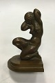 Bronzefigurine/Bookend 
of kneeling 
woman. Made by 
Tinos Denmark  
in Denmark, 
1930s. Measures 
19 ...