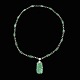 14k White Gold 
Necklace with 
Jade and 
Diamonds.
Stamped with 
LB, 585.
L. 70 cm. / 
27,56 ...