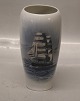 4570 RC Marine 
Vase with 
sailship 17 cm 
Royal 
Copenhagen In 
mint and nice 
condition