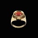 Hugo Grün - 
Copenhagen. 14k 
Gold Ring with 
Coral.
Designed and 
crafted by Hugo 
Grün - ...
