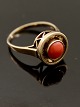 14 carat gold 
ring size 57 
with coral item 
no. 472886