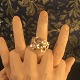 Gold ring 14k 
with numerous 
diamonds. 15 
pcs 0.01 ct a 
total of 0.15 
ctringenflots 
width for o a 
...