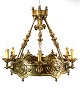 Large brass 
chandelier from 
around 1910. 
The pendant is 
in great 
antique 
condition. 
H - 70 cm ...
