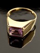 14 carat 
vintage gold 
ring size 53-54 
with amethyst 
stamps RS 585 
item no. 476189