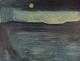 Svend Aage 
Tauscher 
(1911-1984), 
Danish artist. 
Oil on canvas. 
Modernist 
landscape with 
moon in ...