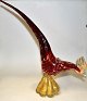 Pheasant, 
Murano, 1950s, 
Italy. Clear 
glass. Inside 
red glass. With 
air bubbles. 
Foot and beak 
...