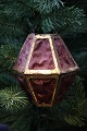 Old Christmas 
decorations for 
the Christmas 
tree, 6-sided 
Christmas 
lantern in 
gilded tin and 
...
