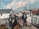 Svend Nielsen, 
Motif from 
Rønne harbor, 
Bornholm, oil 
painting on 
canvas. 
Dimensions with 
frame ...