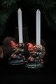 Nice, small old 
candlestick in 
painted plaster 
from the 40s of 
Santa Claus 
carrying a 
small ...