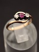 14 carat gold 
ring size 54 
with ruby and 2 
diamonds item 
no. 484731