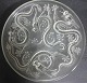 Lalique dish, 
France, 
approx.1930. 
Pressed glass, 
decorated with 
dragons. Dia.:: 
36 cm.