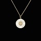 Georg Jensen. 
Gilded Sterling 
Silver Daisy 
Pendant with 
Enamel. 24mm.
Crafted by 
Georg Jensen 
...