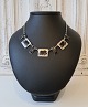 Vintage 
necklace in 
sterling silver 
and black 
enamel by Jens 
Tage Hansen 
with 
Greenlandic 
motifs ...