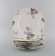 Rosenthal, 
Germany. Six 
Iris dinner 
plates in 
hand-painted 
porcelain with 
flowers and 
gold ...
