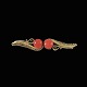 Bodil Hendel 
Rossenhoff. Art 
Nouveau 14k 
Gold Brooch 
with Corals.
Designed and 
crafted by 
Bodil ...
