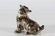 Knud Kyhn 
(1880-1969)
Stoneware 
figurine with 
sung glaze
of dog 
"terrier" model 
no. ...