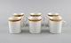 Six Rosenthal 
Berlin coffee 
cups in 
porcelain with 
gold edge. 
Mid-20th 
century.
Measures: 7 x 
...