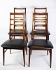 High-backed 
rosewood chairs 
designed by 
Niels Kofoed, 
model lis, made 
by Niels Kofoed 
furniture ...
