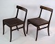 Set of two 
mahogany 
Rungstedlund 
chairs by Ole 
Wancher for 
Poul Jeppesen's 
Furniture 
Factory. ...