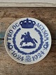 Royal 
Copenhagen 
Memorial Plate 
- Post Plate - 
Faith and 
Careful 1624 - 
1924 on the 
occasion of ...