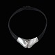 Lapponia. 
Sterling Silver 
Necklace - Poul 
Havgaard 1987.
Black leather 
and Sterling 
...