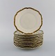 KPM, Berlin. 11 
Royal Ivory 
cake plates in 
cream-colored 
porcelain with 
gold 
decoration. ...