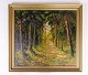 Oil painting on 
canvas with 
motif of forest 
painted by P. 
Janick from 
around the ...