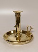 Chamber 
candlestick 
made of brass 
Denmark about 
1850 1860 
Height 15cm.