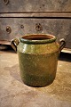 Decorative 
1800s clay pots 
with handles 
from the South 
of France with 
green glaze and 
with a ...