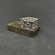 Width 3.5 cm.
Height 1.2 cm.
Fine pill box 
in silver with 
multicolored 
placed between 
small ...