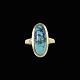 Danish 14k Gold 
Ring with 
Turquoise.
Stamped with 
585.
Size 55 mm - 
US 7 - UK P - 
JPN 15.
2,2 ...