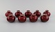 9 round 
Rörstrand 
candlesticks in 
glazed faience. 
Beautiful glaze 
in burgundy red 
shades. ...