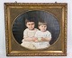 Oil painting on 
canvas with a 
motif of two 
children from 
around the 
1860s
Dimensions in 
cm: ...