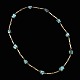 Handmade 14k 
Gold Necklace 
with Turquoise.
Stamped with 
585.
L. 55 cm. / 
21,65 inches.
Width. ...