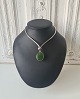 N.E.From 
classic 
necklace in 
sterling silver 
with dark green 
agate Stamped: 
N.E.From - 
Sterling ...