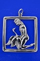 Leda and the 
swan Pendant 
830 silver, 
Height 4 x 3.5 
cm.  1 5/8 x 1 
3/8  inches. 
Fine condition, 
...