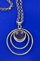 Necklace 
sterling silver 
pendant with 
amethyst. By 
silversmith: 
N.E. From A / S 
Nakskov ...