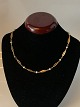 Elegant 
necklace with 
pearls in 14 
carat gold
Stamped 585
Length 41 cm 
approx
Nice and well 
...