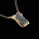 Toftegaard - 
Denmark. 14k 
White & Yellow 
Gold Necklace 
with Opal og 
Diamonds 
0,16ct.
Designed ...
