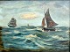 Luckmann, A. E 
(19./20. årh): 
Skibe på havet. 
Olie på lærred. 
Signeret. 60 x 
80 cm. 
Indrammet: ...