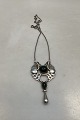 Georg Jensen 
Sterling Silver 
Pendant with 
Green Stones No 
702
Measures 9,2cm 
/ 3.62 ...