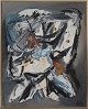 Preben Wölck 
Madsen 
(1925-2000)
Oil paiting on 
canvas abstract 
composition
with the titel 
...