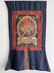 Asian Buddhist 
/ Hindu Thangka 
painting, 
mounted in 
hand-stitched 
cotton and silk 
cloth, late ...